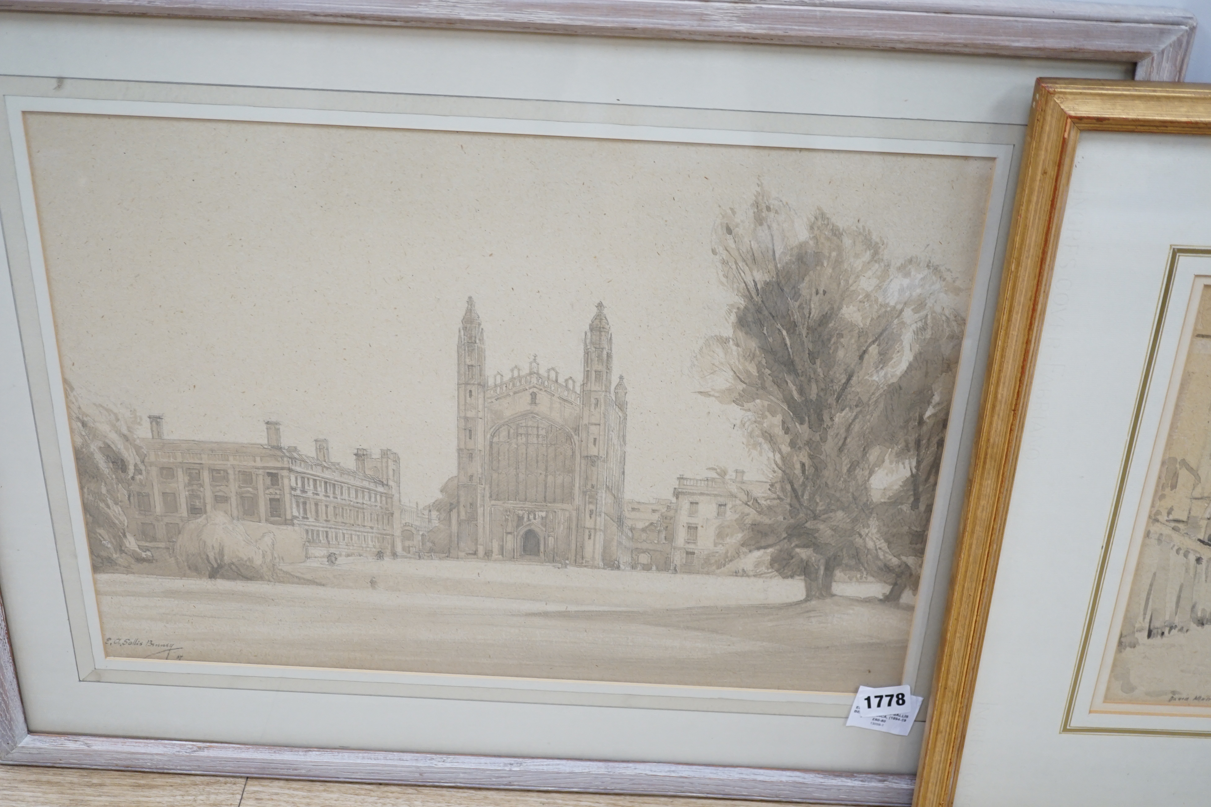 Ernest Alfred Sallis Benney, ARCA, (1894-1966), watercolour, Kings College, Cambridge, signed, 34 x 48cm